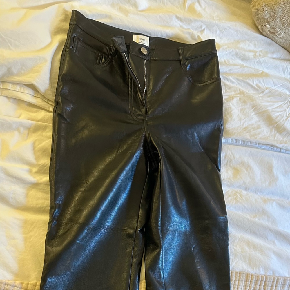 Wilfred Dark Brown Faux Leather Pants